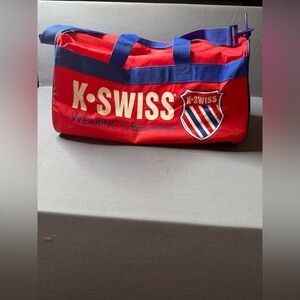 Vintage K Swiss 18" Gym Duffel Bag Wearing Is Believing Y2K
